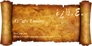 Ágh Emese névjegykártya