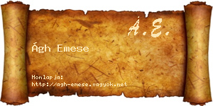 Ágh Emese névjegykártya