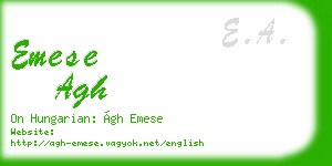 emese agh business card