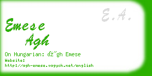 emese agh business card